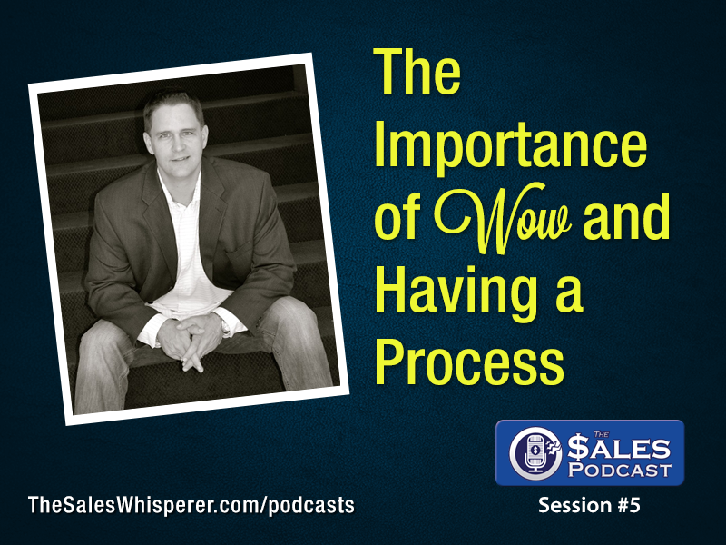 Professional selling tips include having a Wow process on The Sales Podcast