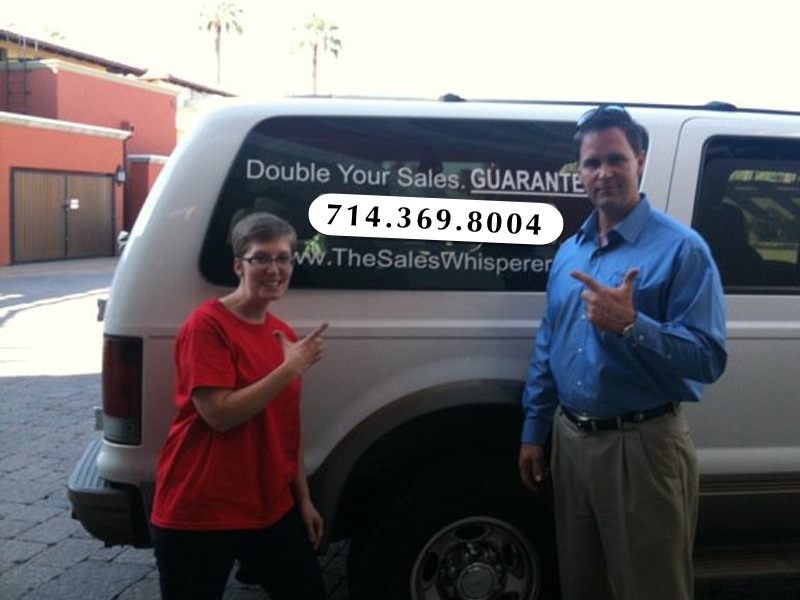 Wes Schaeffer, The Sales Whisperer® with the old school Excursion and Infusionsoft wrap.