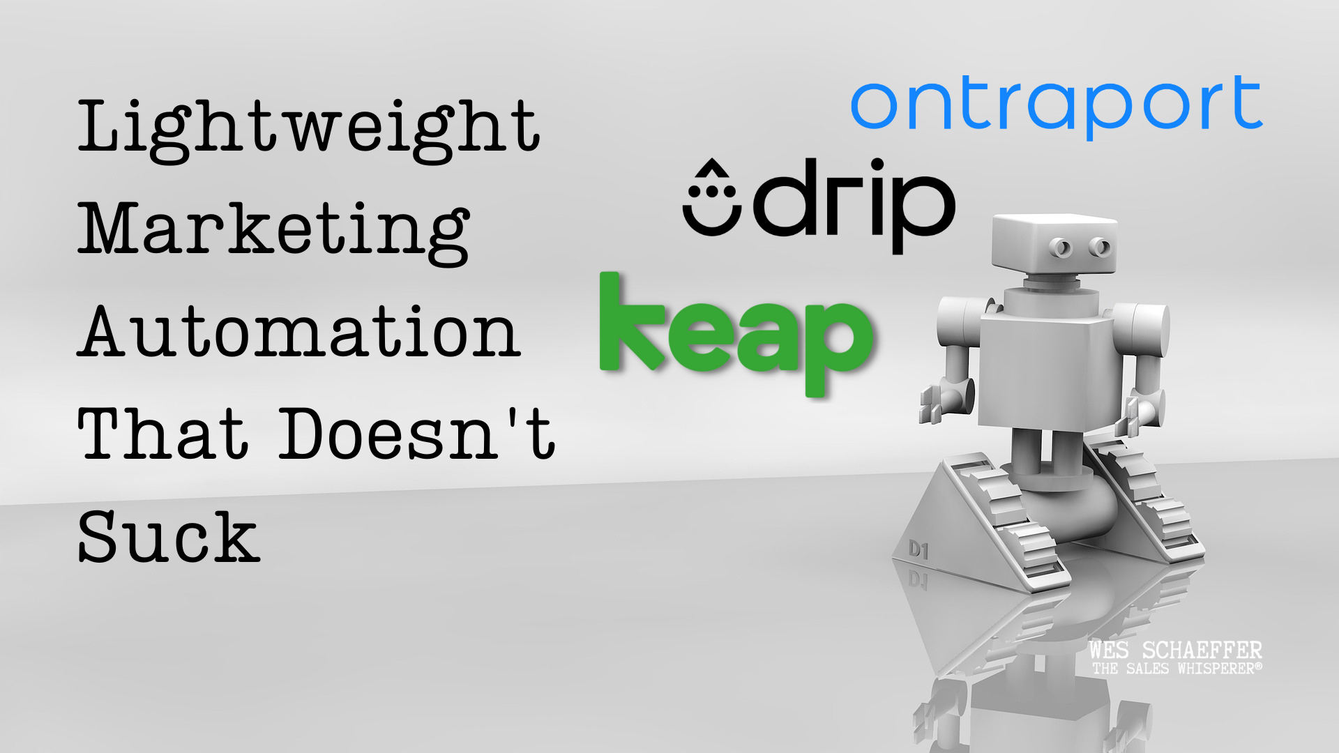 Let's look at Leadpages Drip vs. Keap vs Ontraport for lightweight marketing automation.